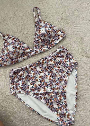 Çiçek Desenli, Dantelli, Bohem Bikini Takımı