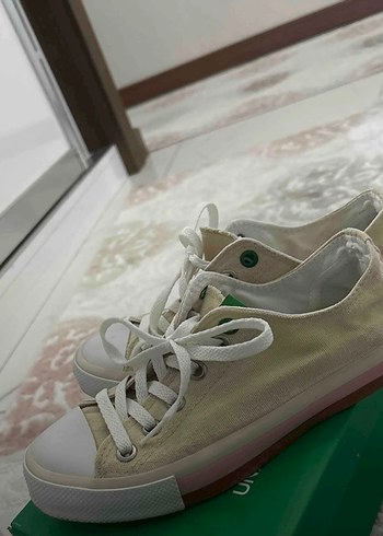 Benetton Benetton Bej Kadın Günlük Spor Ayakkabı
