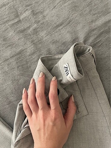 Zara Zara gri kumaş pantolon