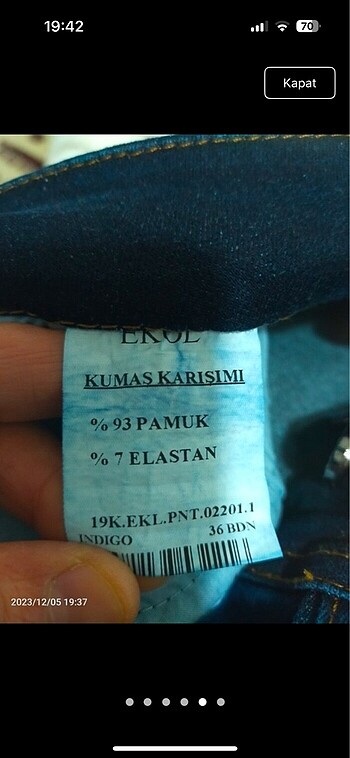 s Beden mavi Renk Ekol kot