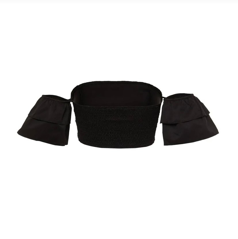 Siyah Straplez Etekli Takım - Görsel 3