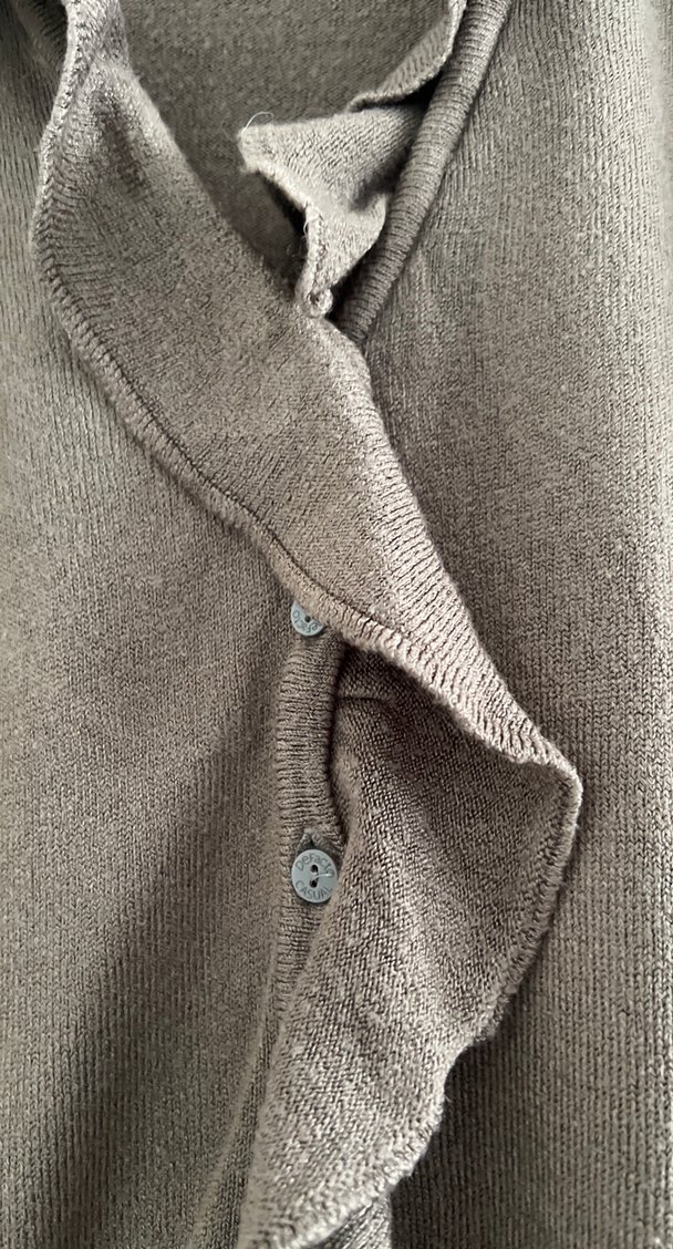 Kadın Kahverengi Fırfırlı V Yaka Hırka - Görsel 2