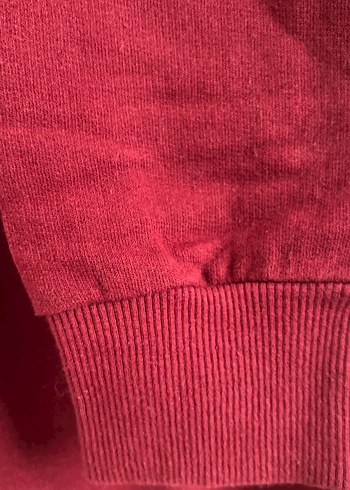 Bordo Gri Baskılı Kapüşonlu Sweatshirt - Görsel 3