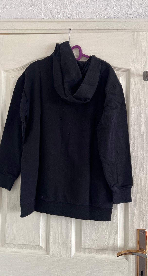 Gri Baskılı Siyah Sweatshirt - Görsel 3