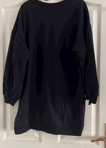 Oversize Siyah Baskılı Gotik Sweatshirt - Görsel 3