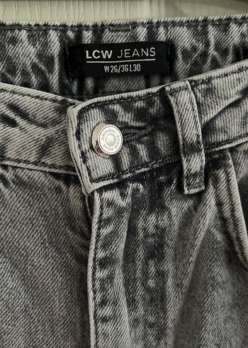 Gri Midi Boy Rahat Kesim Kadın Kot Pantolon - Görsel 4