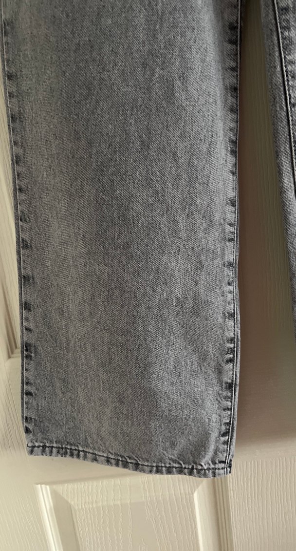 Gri Midi Boy Rahat Kesim Kadın Kot Pantolon - Görsel 3