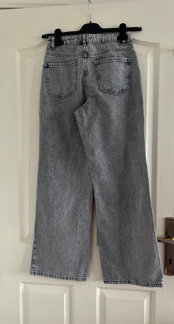 Gri Midi Boy Rahat Kesim Kadın Kot Pantolon - Görsel 5