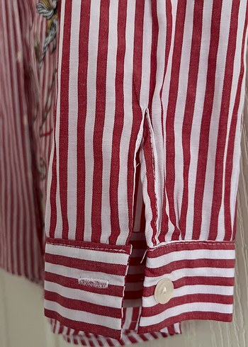 Bordo Nakışlı Uzun Kollu Kadın Gömlek - Görsel 3