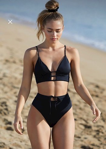 Siyah Strappy Kadın Bikini - Görsel 2