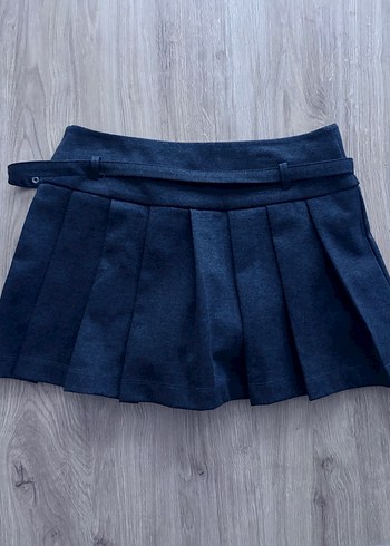 Gri Kemerli Midi Etek - Görsel 2