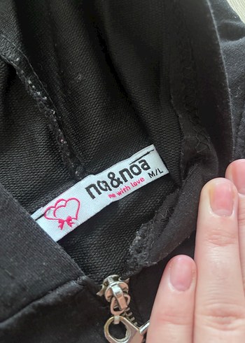 Kadın Siyah Kapüşonlu Fermuarlı Sweatshirt - Görsel 2