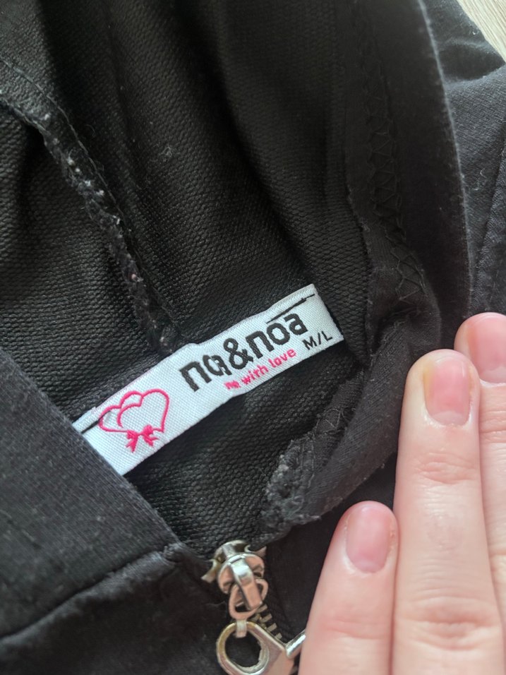 Kadın Siyah Kapüşonlu Fermuarlı Sweatshirt - Görsel 2