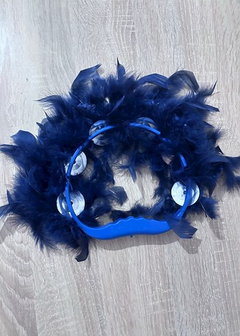 Koyu Mavi Tüylü Fırfırlı tef - Görsel 2