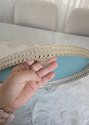 Beden Oval Aynalı Sunum Tepsisi