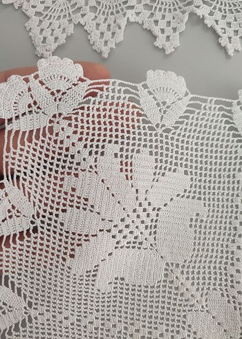 Beden Klasik Beyaz Dantel Örtü Salon Takımı