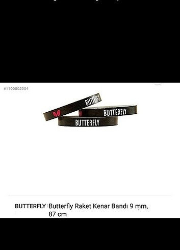  Beden BUTTERFLY RAKET KENAR BANDI