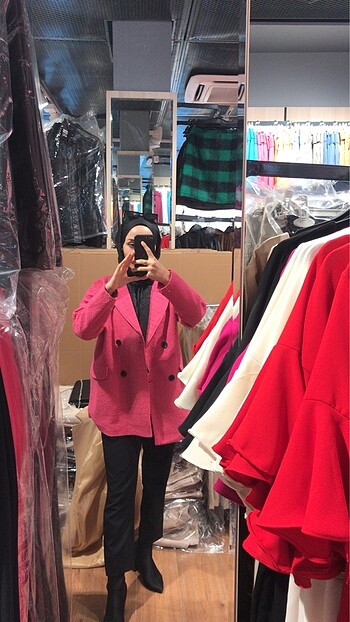 Zara PEMBE TÜVİT CEKET