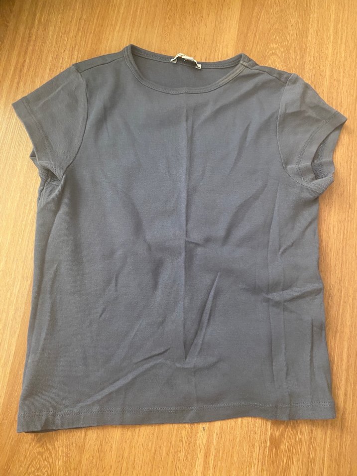 Koyu Mor Pamuklu t-shirt - Görsel 4