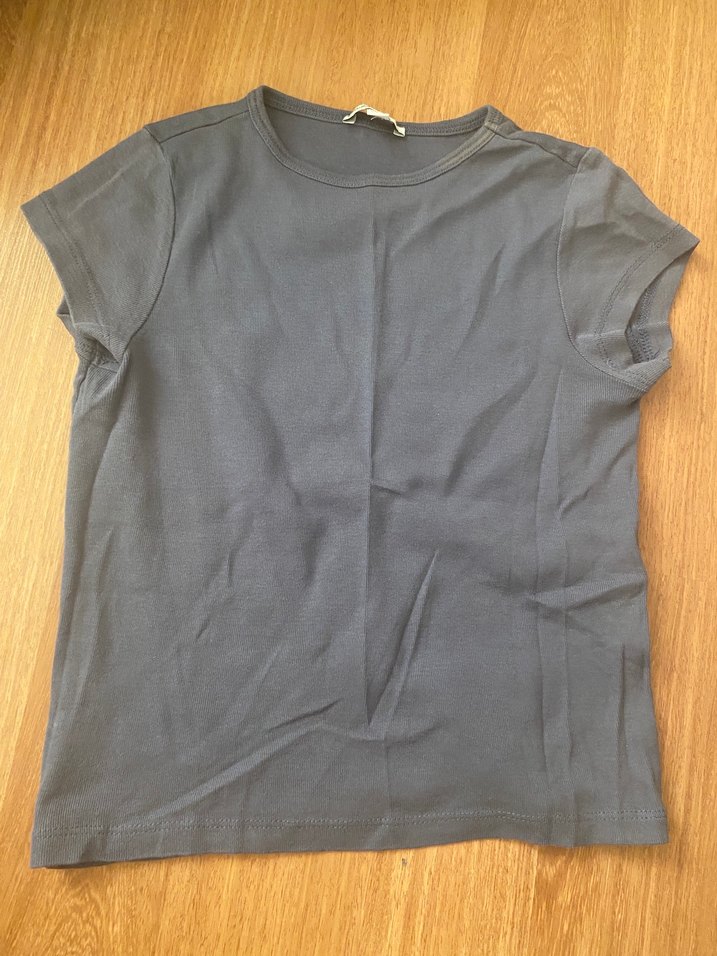 Koyu Mor Pamuklu t-shirt - Görsel 3