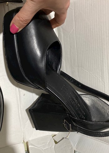 Kadın Siyah Gotik Platform Topuklu Ayakkabı - Görsel 6