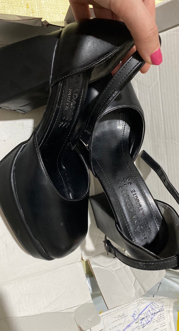 Kadın Siyah Gotik Platform Topuklu Ayakkabı - Görsel 2