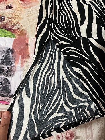 Trendyol & Milla Siyah beyaz zebra etek