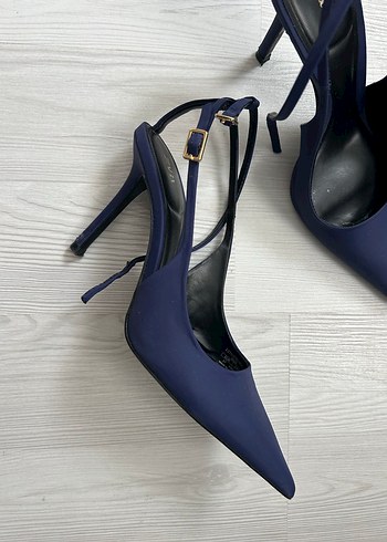 Zara Kadın Lacivert Stiletto Topuklu Ayakkabı - Görsel 3