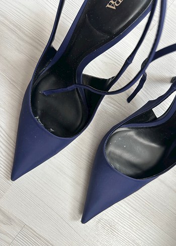 Zara Kadın Lacivert Stiletto Topuklu Ayakkabı - Görsel 7
