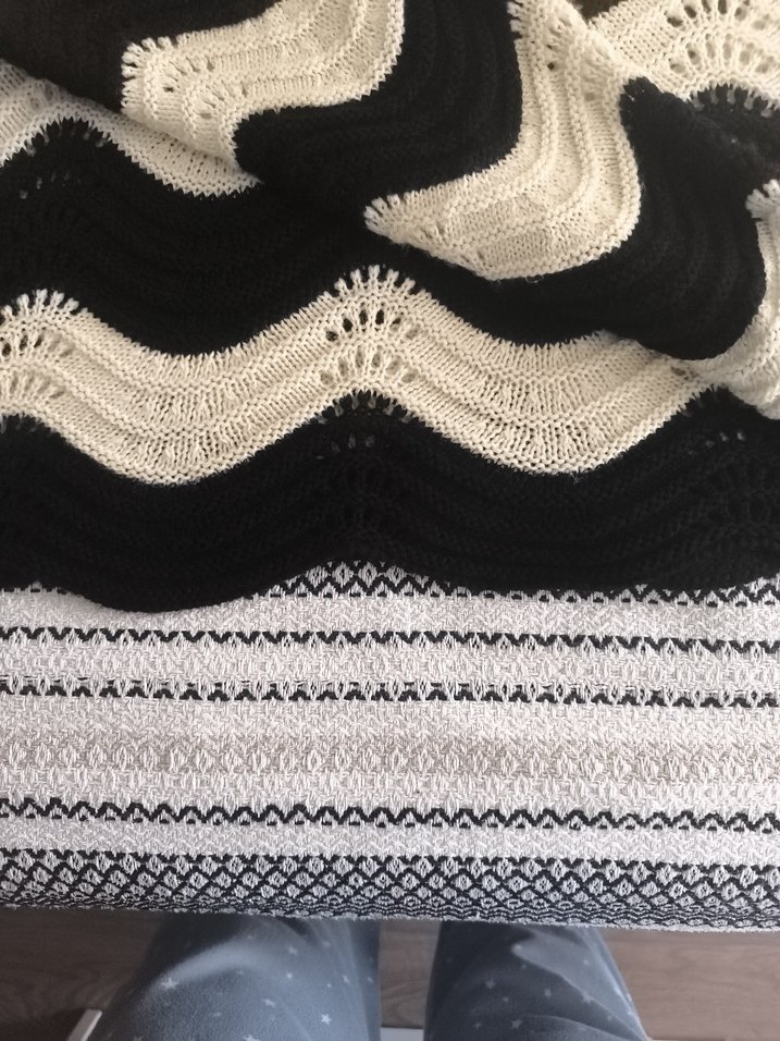 Zebra Desenli Bohem Örgü Kadın Kazak - Görsel 4