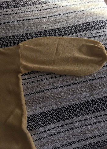 Sarı V Yaka Kısa Kollu Triko Kazak - Görsel 4