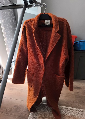 Turuncu Tek Düğmeli Kaban - Görsel 3