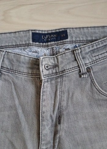 33 Beden Erkek Gri Denim Regular Fit Kot Pantolon