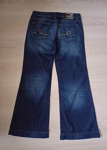 Seven 7 Los Angeles Jeans Düğmeli Bol Kesim Lacivert Kadın Kot Pantolon