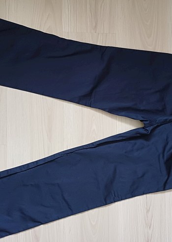 l Beden Kadın Lacivert Midi Denim Kumaş Pantolon