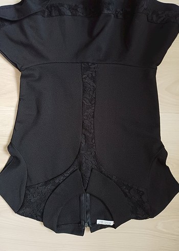 m Beden siyah Renk Kısa Kollu Siyah Gotik Mini Bluz