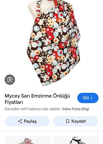 Mycey Çok Renkli Emzirme Önlüğü