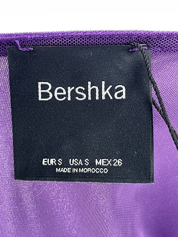 s Beden mor Renk Bershka Kısa Elbise %70 İndirimli.