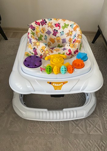 Beden Beyaz Bebek Yürüteci Renkli Oyuncaklı
