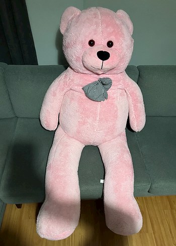 Diğer Pembe Peluş Ayı Oyuncak yanındaki beyaz hediye