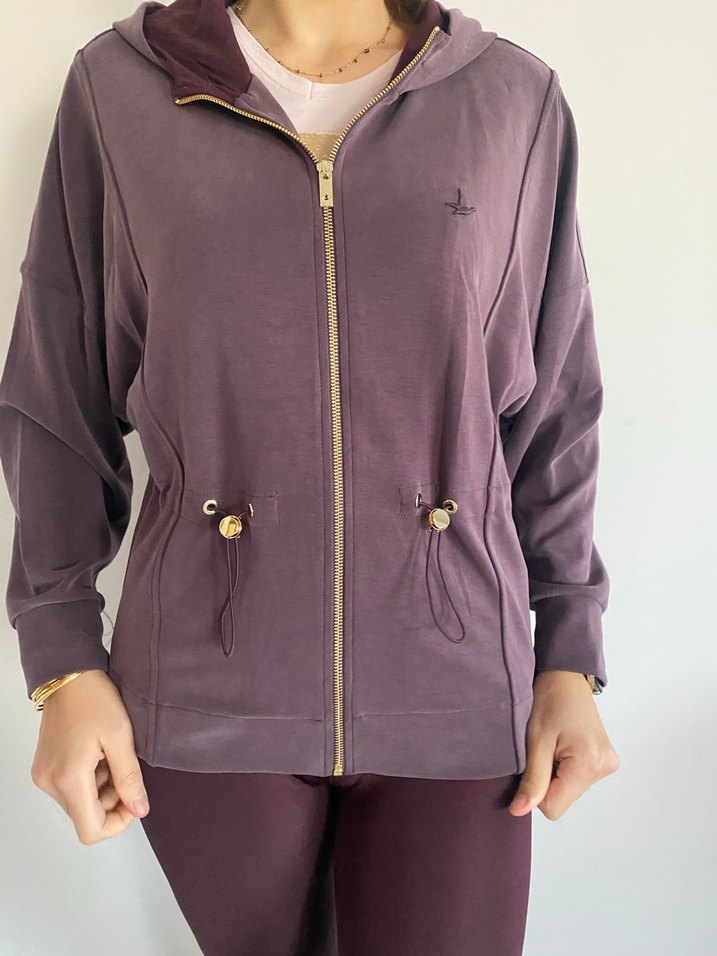 Beymen Club Siyah Kapüşonlu Fermuarlı Hırka - Görsel 3