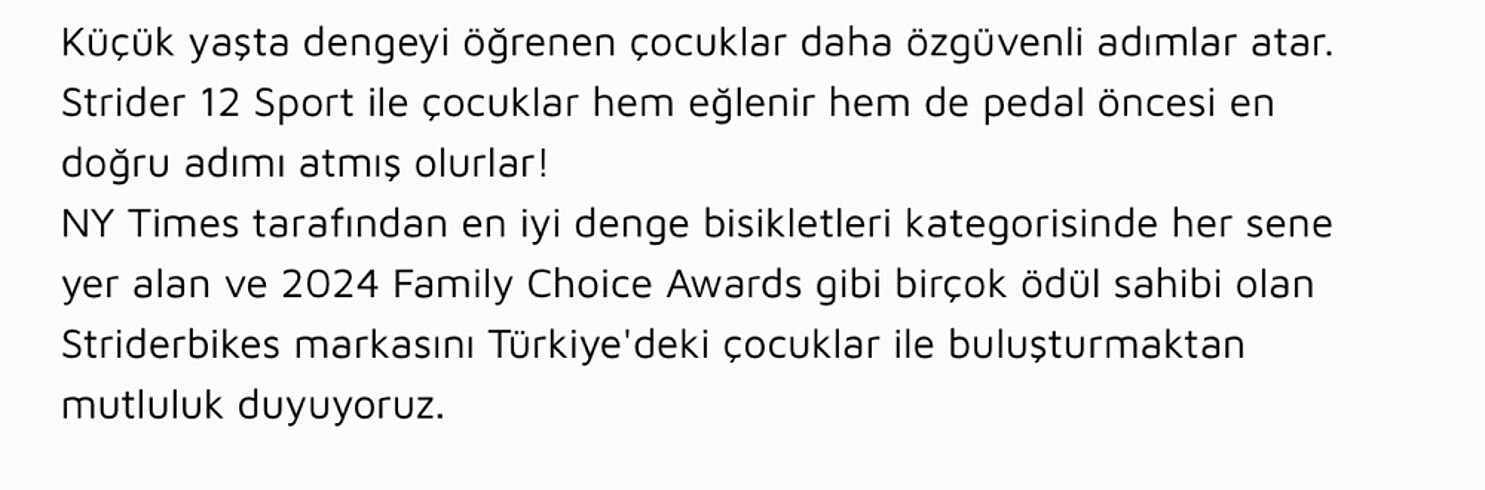 Beden mavi Renk STRİDER 12 SPORT DENGE BİSİKLERİ