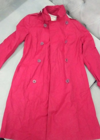 Kırmızı Düğmeli Midi Kadın Kaban - Görsel 2