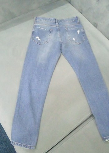 Kadın Mavi Normal Boy Denim Jean - Görsel 4