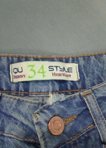 Kadın Mavi Normal Boy Denim Jean - Görsel 3