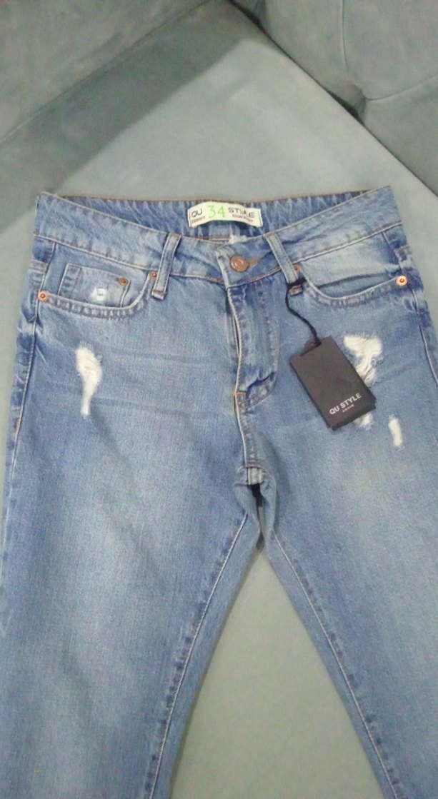 Kadın Mavi Normal Boy Denim Jean - Görsel 2