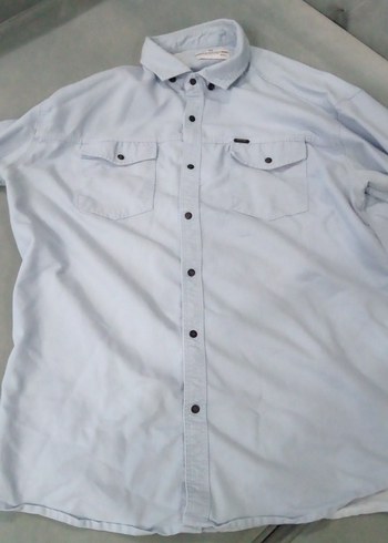 Gri Pamuklu Uzun Kollu Erkek Gömlek - Görsel 3