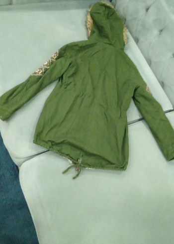 Yeşil Kadın Kürklü Bohem Kışlık Mont - Görsel 4