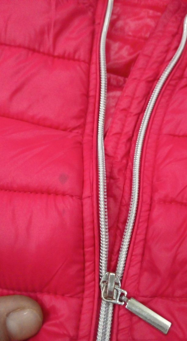 Kırmızı Fermuarlı ince Kadın Mont - Görsel 5