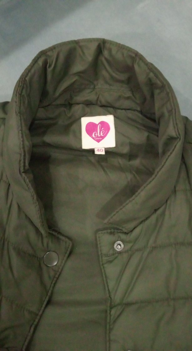 Gri Uzun Düğmeli Kadın Kışlık Mont - Görsel 3